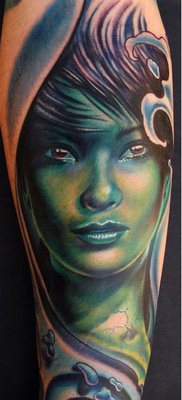 great tattoo of a face