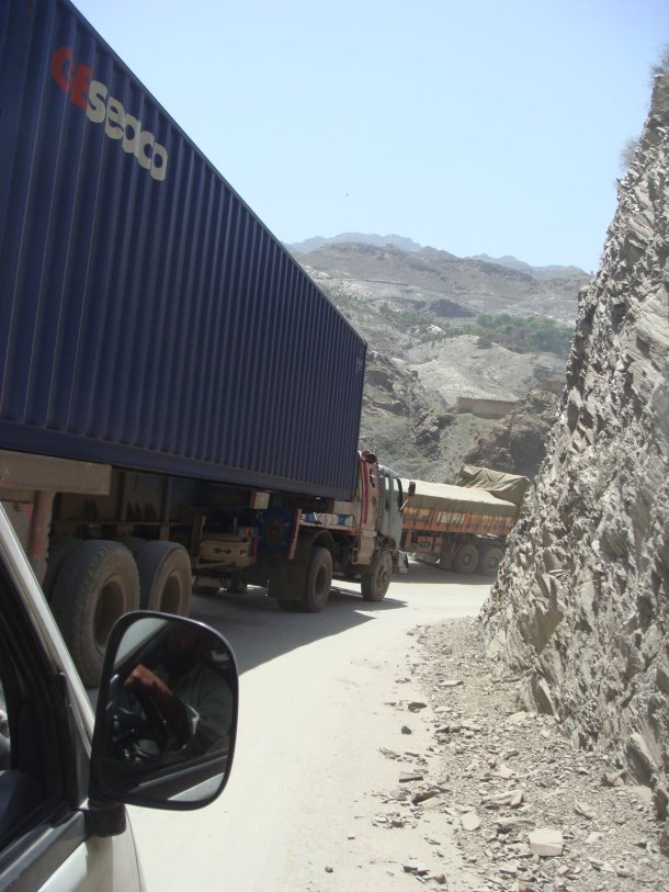 trucks torkham border crossing