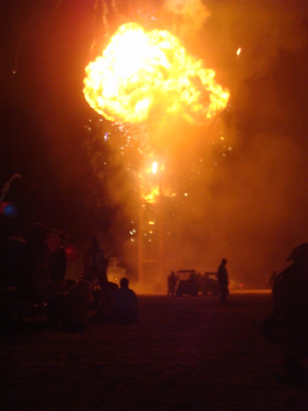 burning man explosion