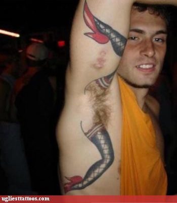 funny armpit tattoo