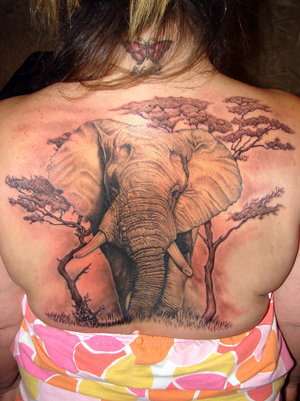 Cool elephant tattoo
