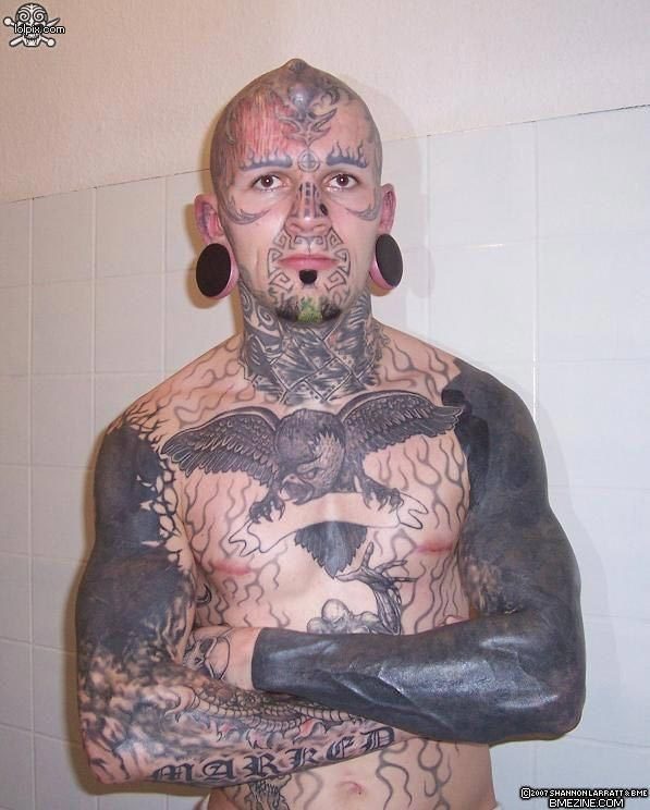 excessive tattoos