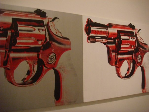A gun inside the Tate Modern