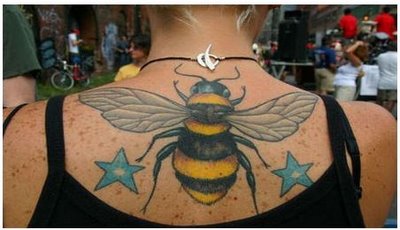 A hornet or bumblee tattoo