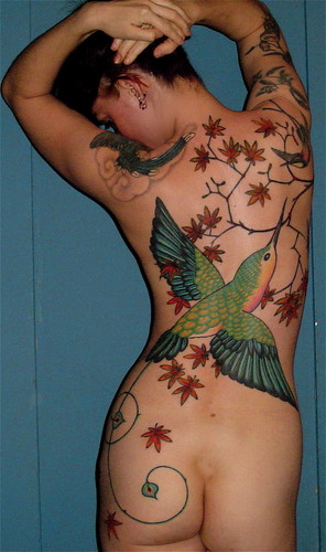 Cool hummingbird tattoo