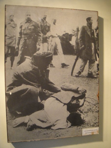an execution taking place by means of decapitation at the Museo Historico Policia
