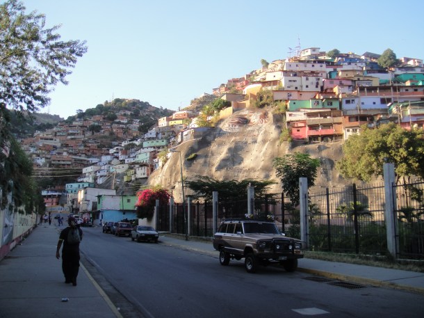 A scene from the Caracas barrios