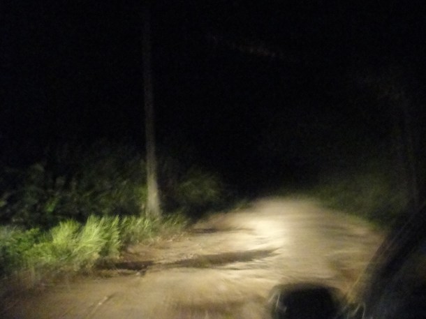 Night drive to Paramaribo