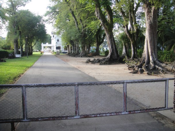 Presidential Palace entrance in Paramaribo, Suriname