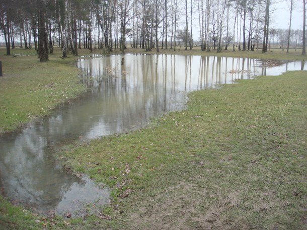 Pond where ashes of countless gassed people were dumped
