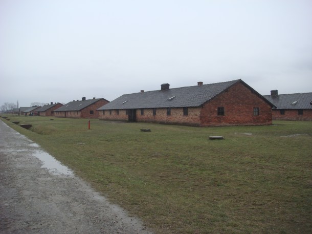 Quarters where prisoners in Birkenau lived