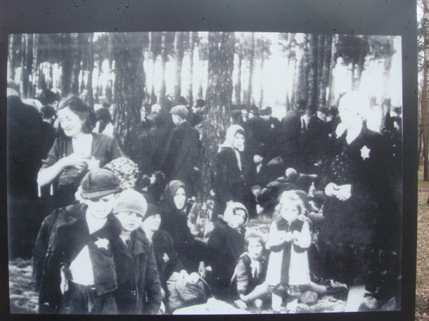 Victims waiting in the woods for their death