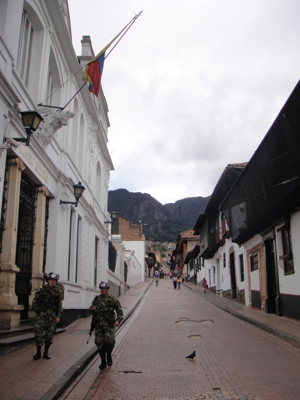 Soldiers in Bogota, Colombia