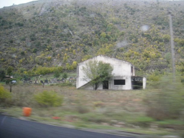 Burned Serbian homes in Bosnia