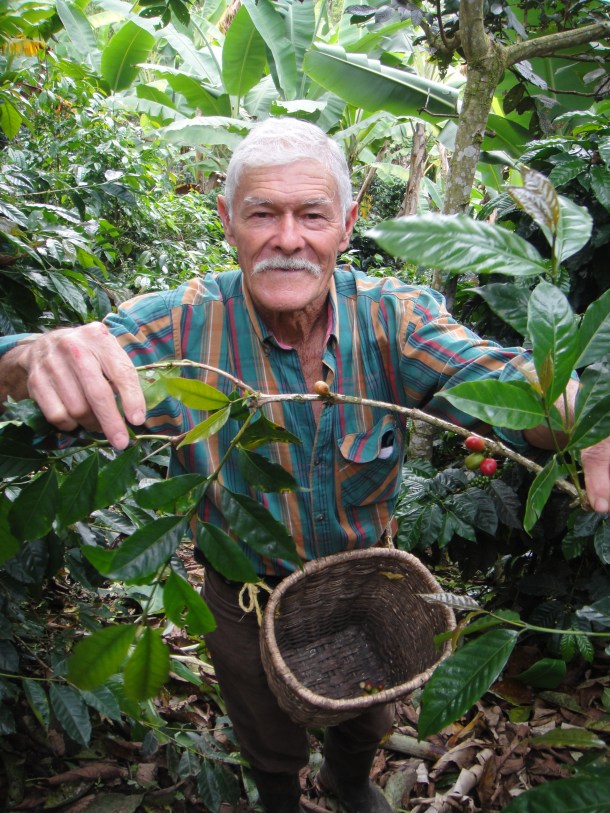 Don Elias and his coffee plantation in Salento, Colombia