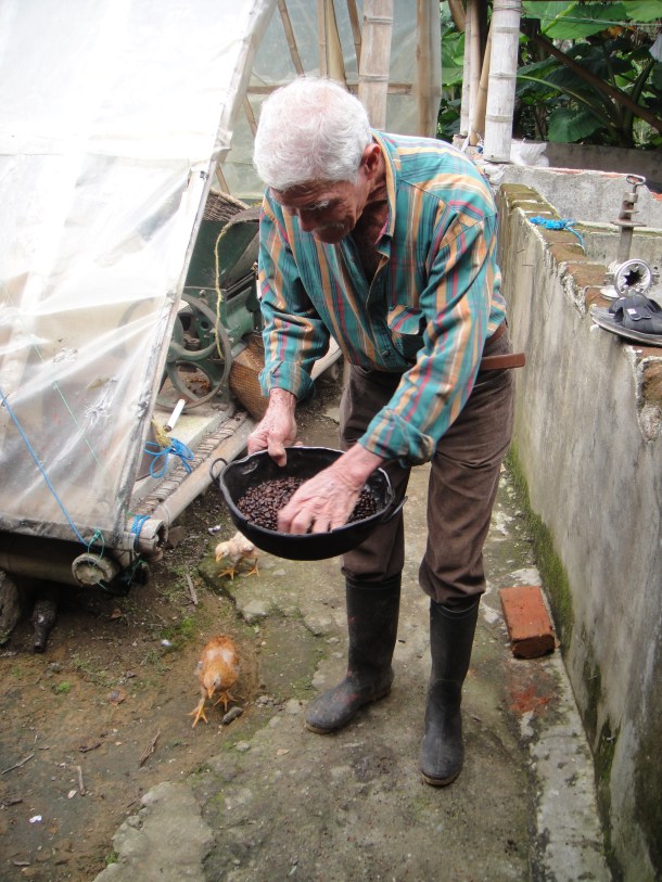 Don Elias and his coffee plantation in Salento, Colombia