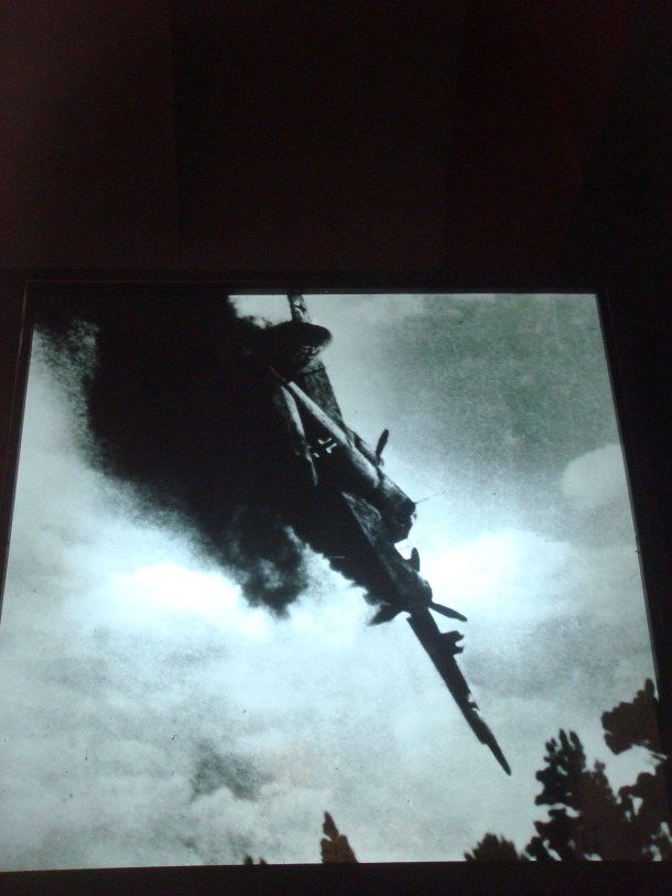 Nazi airplane going down in flames