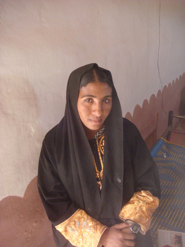 Girl in Sudan desert