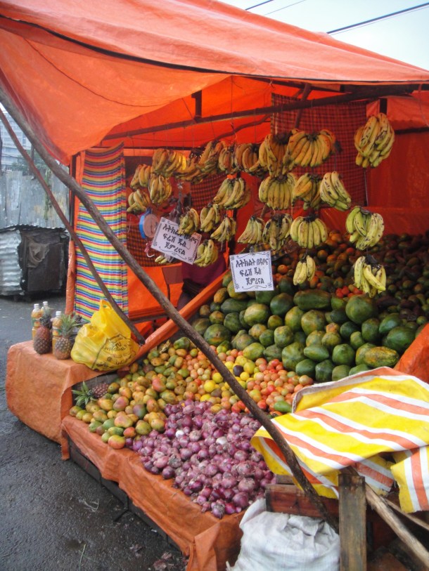 Fruit vendor in Addis Ababa