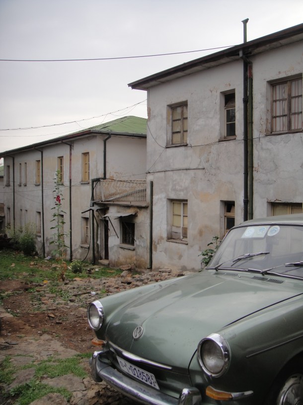 Home and old car in Addis Ababa