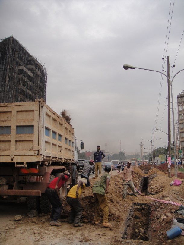 Roadwork in Addis Ababa