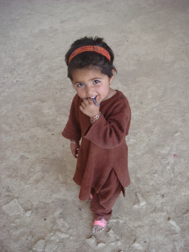 afghan girl on the outskirts of Mazar-i-Sharif