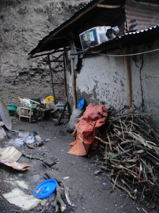 living conditions next to hut in Lalibela