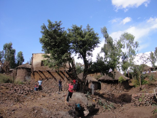 guy crashing off swing in Lalibela