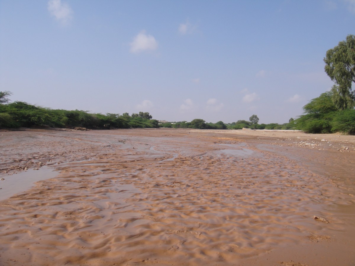 Crossing a wadi in rural Somalia