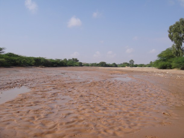 Crossing a wadi in rural Somalia