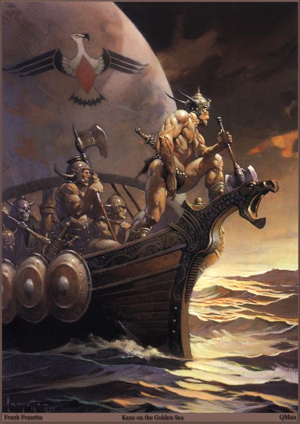 Frank Frazetta Kane on the Golden Sea
