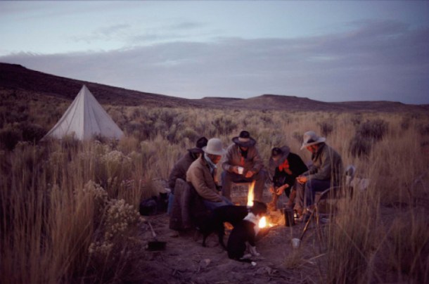 William Albert Allard, Cow Camp at Dawn, 1979
