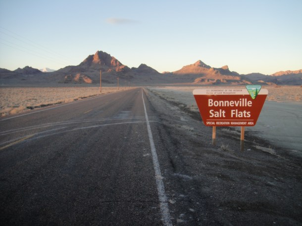 Bonneville Salt Flats sign
