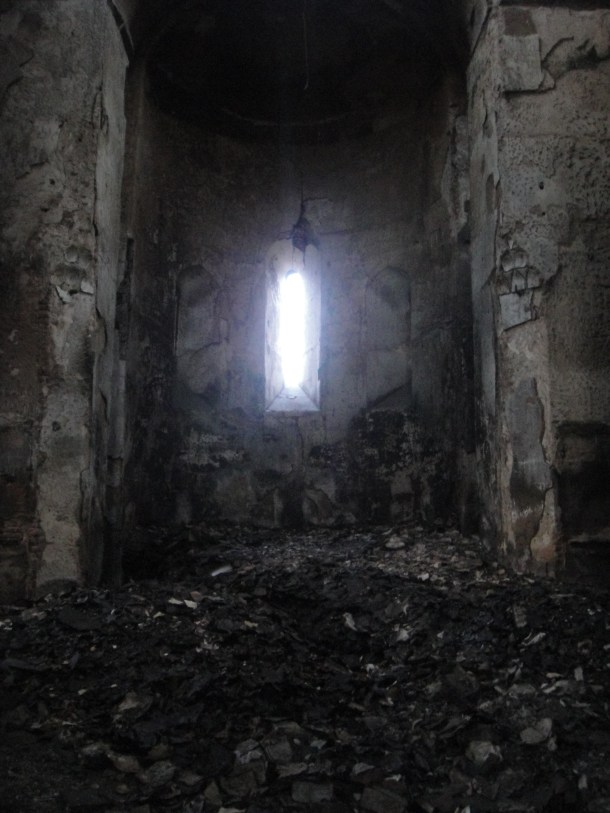burned church tbilisi