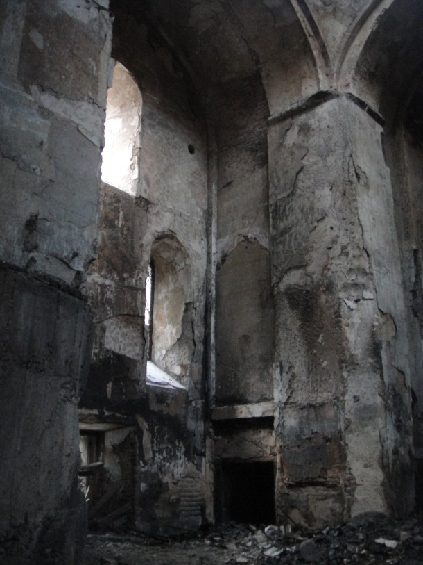 burned church tbilisi
