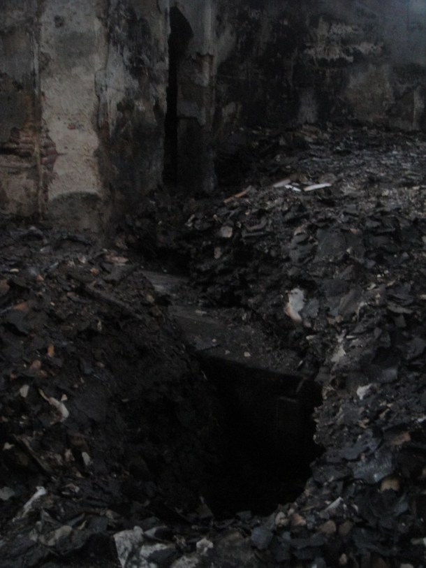burned church tbilisi