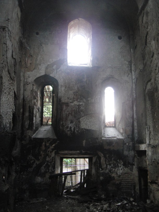 burned church tbilisi