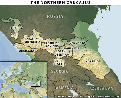 northern caucasus map