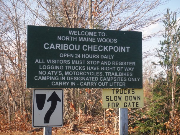 north maine woods sign