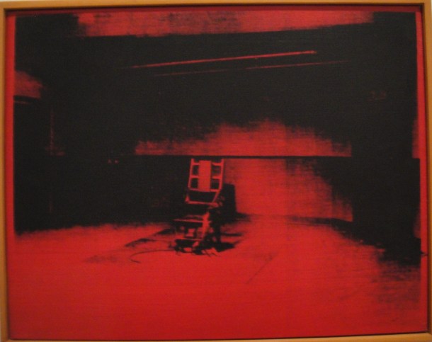 andy warhol electric chair red