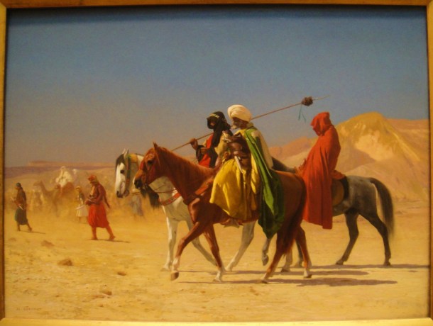Jean-Leon-Gerome-Arabs-Crossing-the-Desert Jean-Léon Gérôme Arabs Crossing the Desert