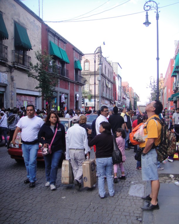 crowded streets mexico city
