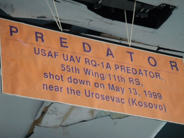 predator usaf uav predator 55th wing 11th rs shot down on may 13 1999 near the urosevac kosovo