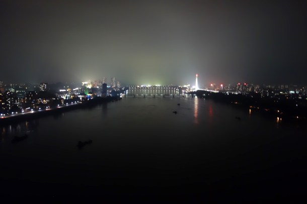 juche-tower-at-night