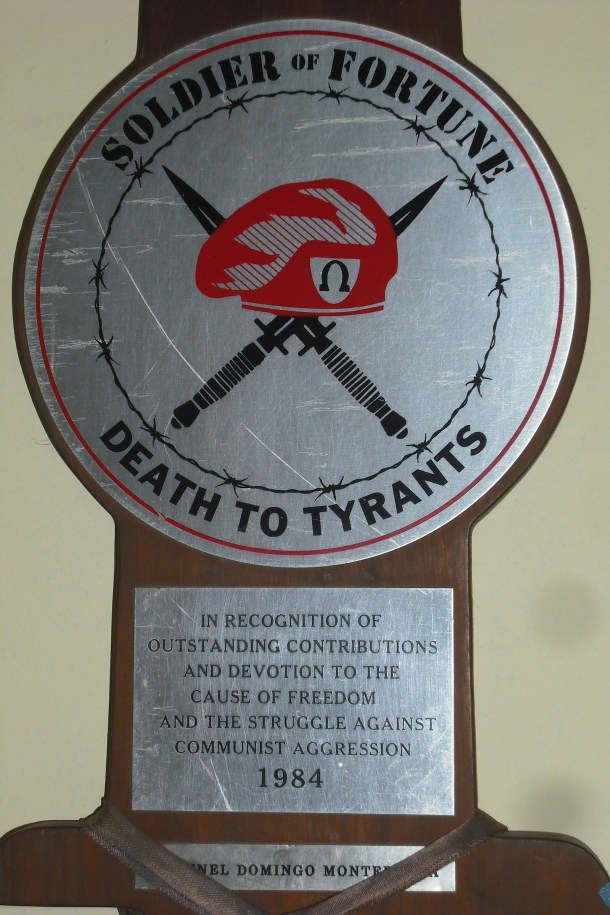 Soldier-of-Fortune-magazine-plaque-for-Colonel-Domingo-Monterrosa