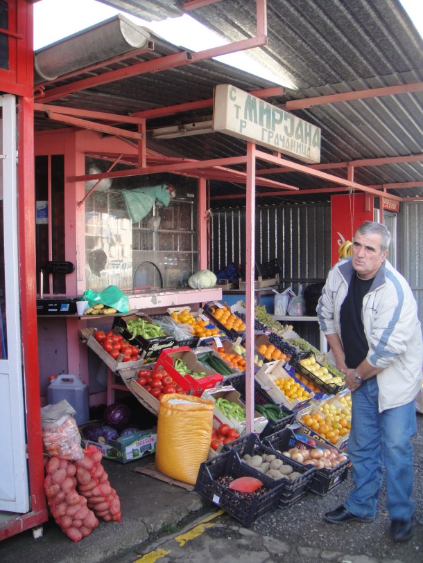 A merchant in the Serbian enclave of Gracanica