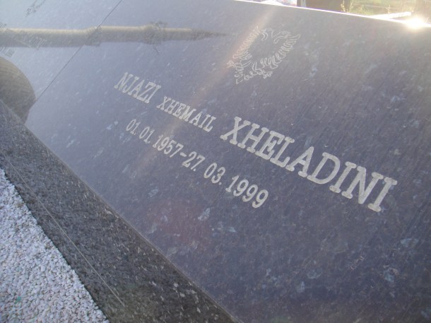 The grave of a Kosovo Liberation Army (KLA) fighter killed during the Kosovo War in the countryside. The Kosovo Liberation Army was an ethnic-Albanian paramilitary organisation that sought an independent Kosovo.